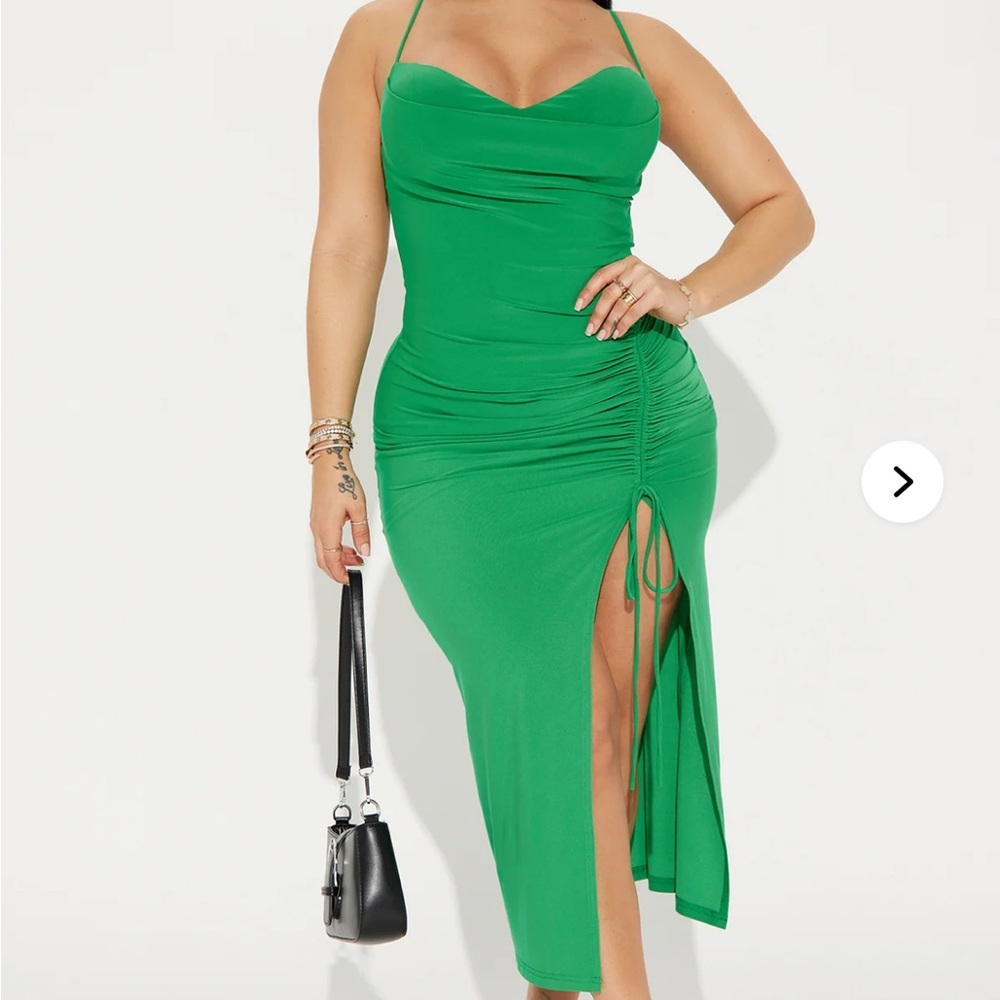 Fashion Nova Green Midi Dress